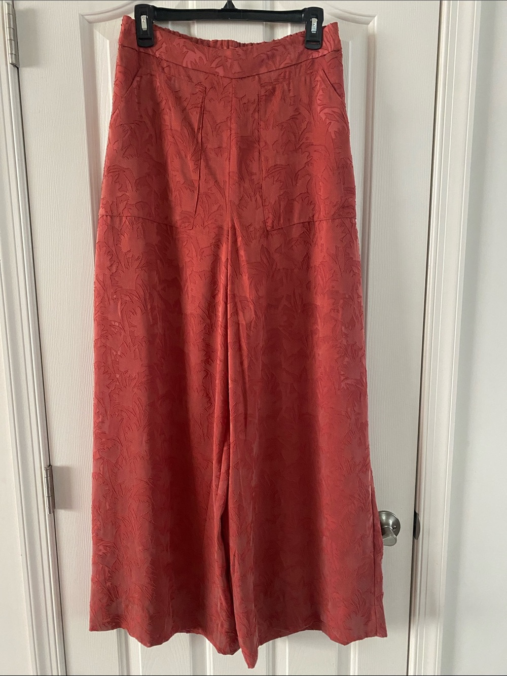 Ted Baker London Brown Wide-Leg Autumn Jacquard Pants